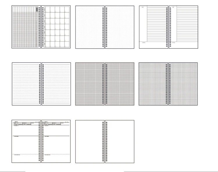 2018 China Manufacturer PP Cover PVC White Dot Grid Sheets A4 A5 A6 Diary School Spiral Notebook