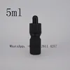 5ml frosted black glass dropper bottle Essential oil e liquid empty bottle for travel/sample