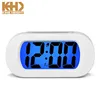 KH-CL010 KING HEIGHT Blacklight Office Soft Digital Rubber Clock (White)