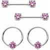 Aqua Zircon Brass Nipple Ring sexy nipple and Captive Ring