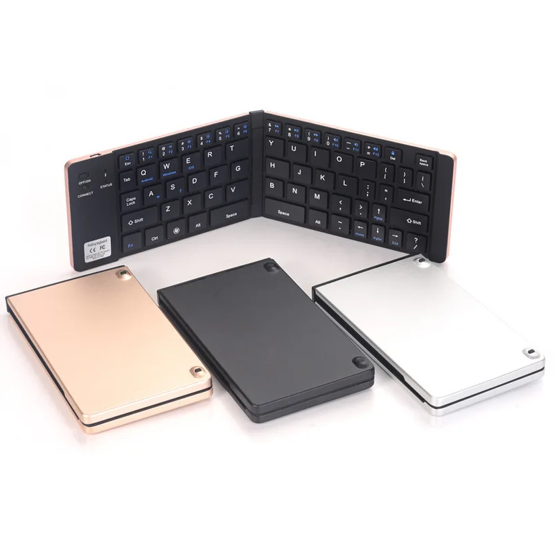 

Universal Foldable Wireless Keyboard Mini Light Portable Gaming Keyboard Built-in 120mAh Battery Keyboard ZY-173