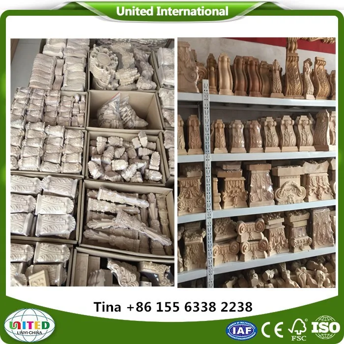 Rosettes onlay Architectural decoration design wooden applique