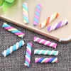 cute colorful twist marshmallow cotton candy shape polymer clay craft