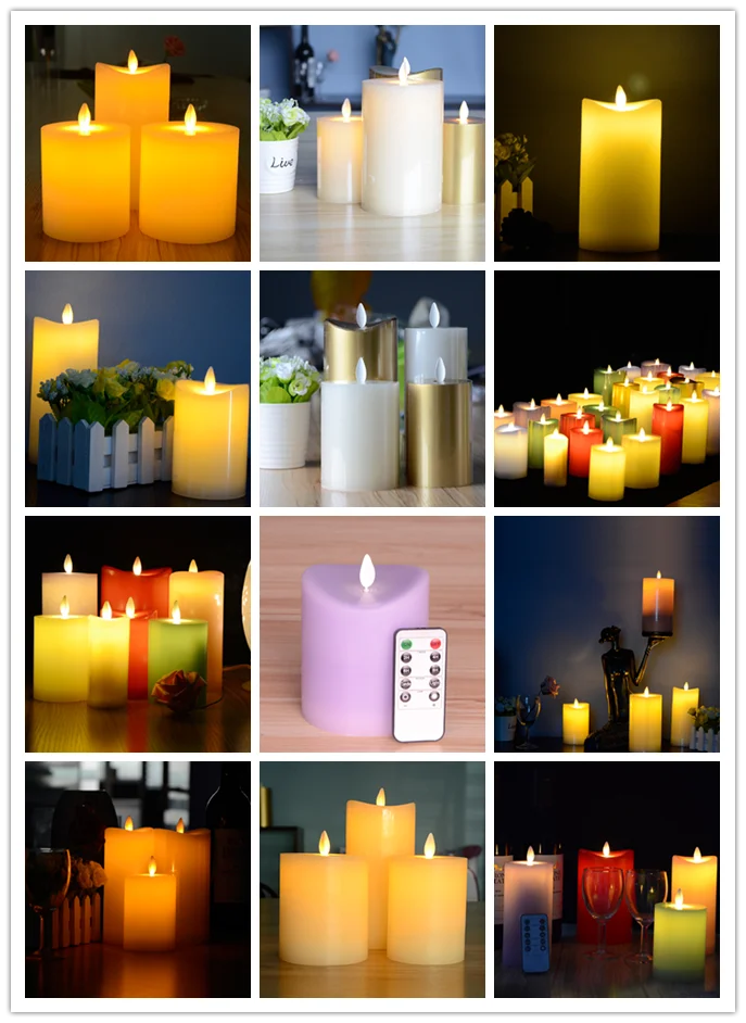 Moving Wick Flameless Led Advent Candles With Timwe For Sale Buy