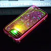 fashion jewelry 2016 LED lamp Electroplate quicksand mobile phone shell for iphone 5
