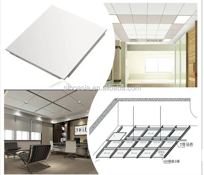 PVC Gypsum Board pvc gypsum ceiling tiles light weight low density