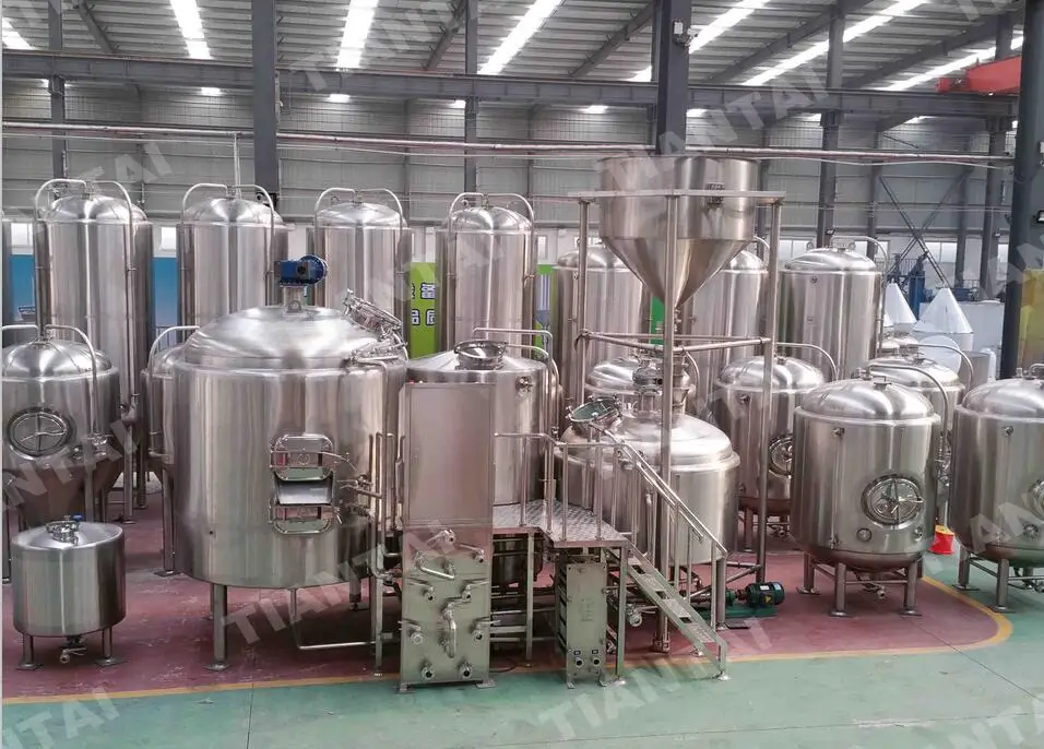 Tiantai 20 HL customized steam four vessel micro brewery brewing equipment nz