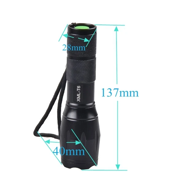 1000 Lumen Zoomable Power T6 LED Bike Flashlight