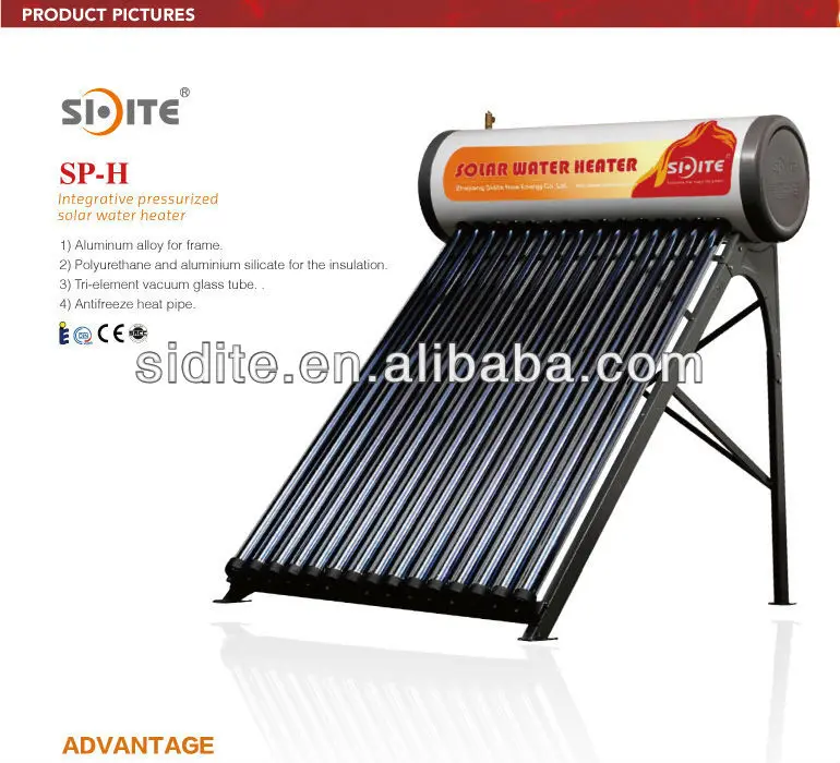 
Pressurized solar water heater SIDITE 
