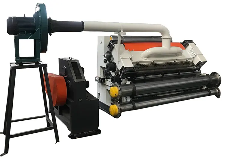 Hig performance fingerless type single facer corrugated machine for 2 ply cardboard