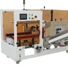 Carton box forming erector sealing packing taping strapping machine