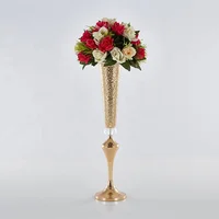 

2019 new products Long horn stand vase wedding