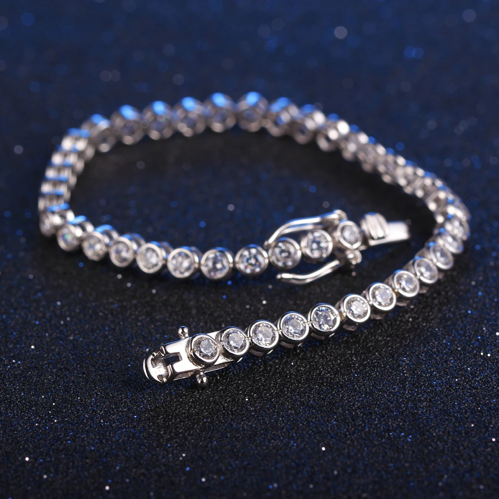 

Fashion Jewelry Round Cut Clear Cubic Zirconia CZ Tennis Bracelet For Woman