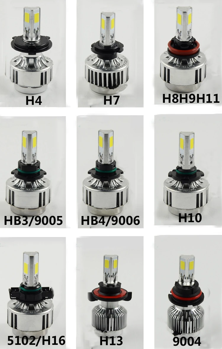 A336 Cob H11 Led Headlight H1 H3 H7 Cor Led Headlight H11hb3 Hb4 Car ...