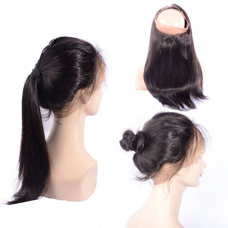 

Alibaba hot products full cuticle 360 lace frontal closure , 100% raw lace 360 frontal with bundles