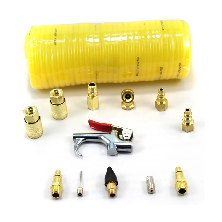 Pneumati18pc Air Tool Quick Connect Brass Air Compressor Hose