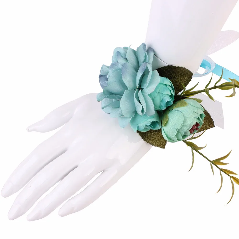 White Bridesmaid Bracelet,Wedding Wrist Corsage,Cream Wristlet Buy