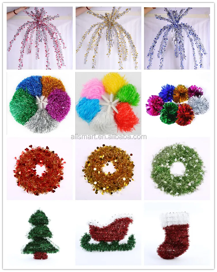 Wholesale Promotion Christmas Decoration Wired Tinsel Garland Buy