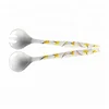 16.3cm Restaurant black and red soup spoon, two tone melamine spoon kitchenware