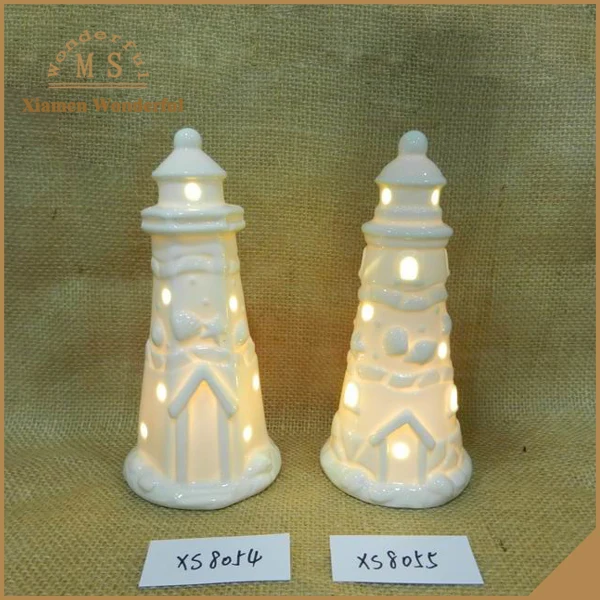 Wholesale cheap price lighthouse ceramic lantern candle holder,Tea Light Candle Holder for Indoor Decoration,Modern Lamp Holder