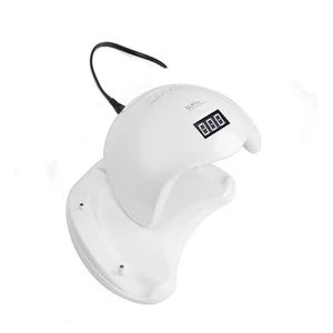 2018 big space double hand sunlight CCFL nail polish foot dryer digital manicure 5 uv 48w led nail lamp