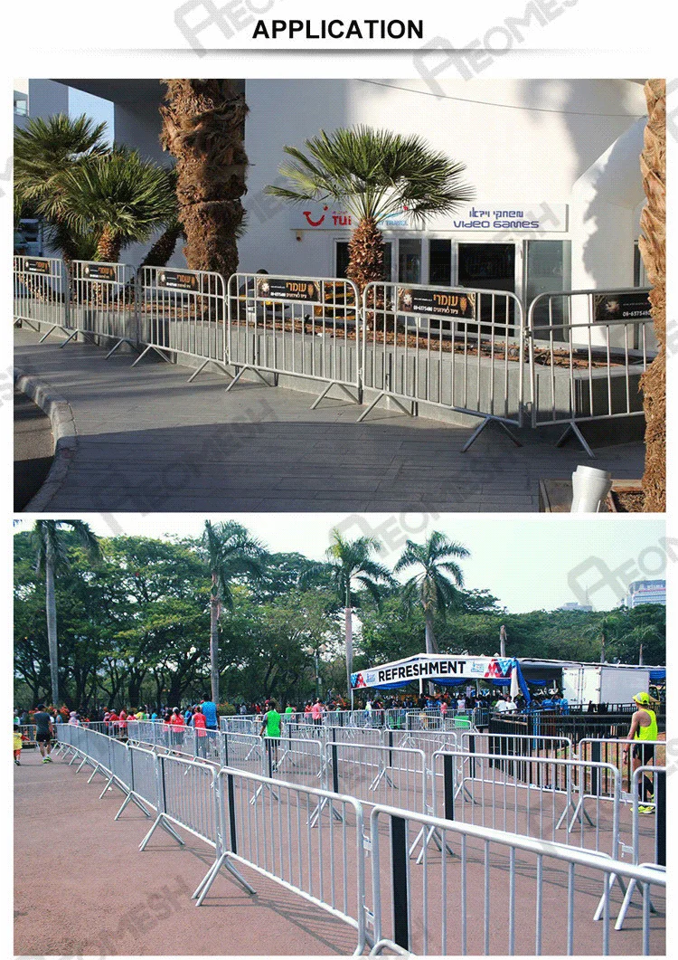 Made In Guangzhou Galvanized Finish Police used road barrier / road safety barrier for traffic / road barricade for sale