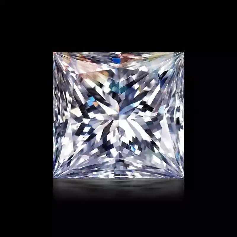 

D color VVS princess cut white moissanite diamond jewelry