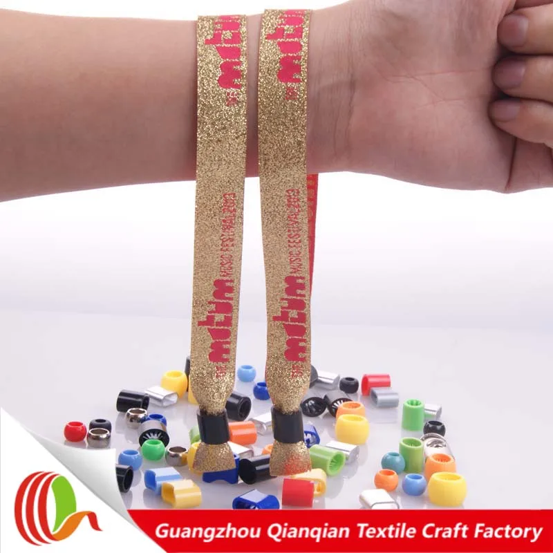 Custom Fabric Event Bracelet Woven Festival Wristband Clasp Buy