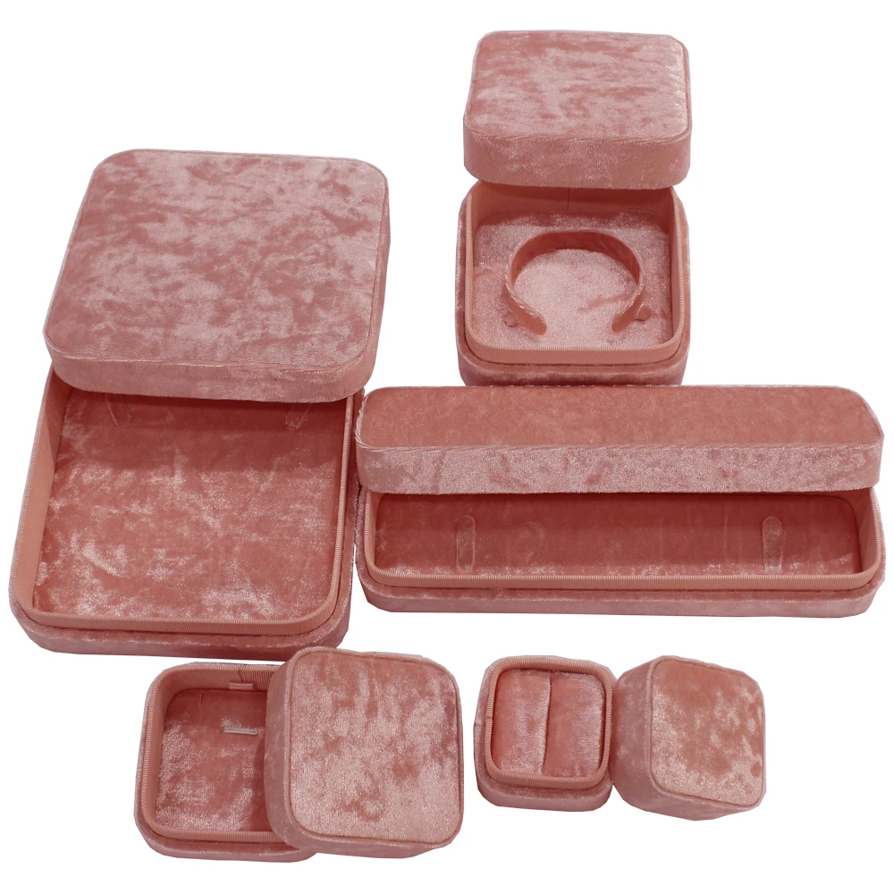 

Design Your Own Various Luxury Romantic Velvet Jewellery Gift Box, Pink
