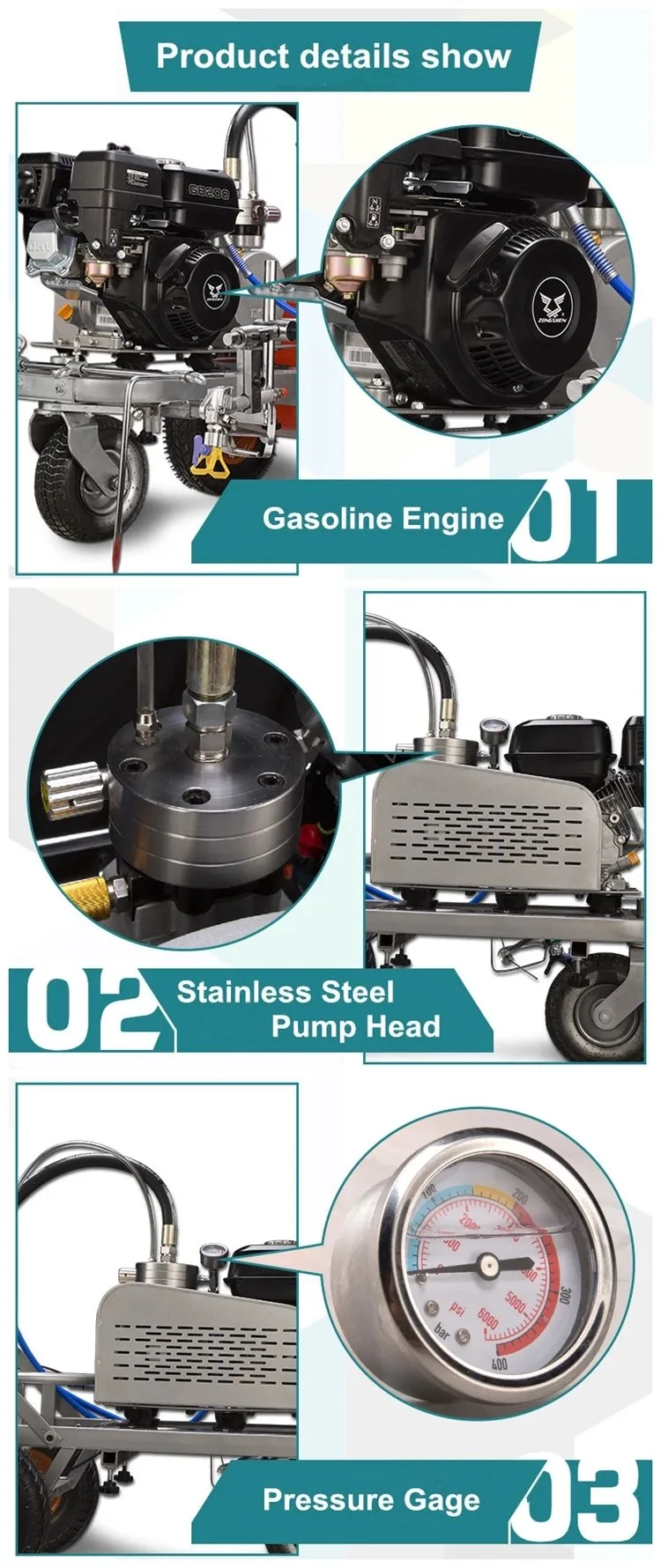 road marking airless spray machine