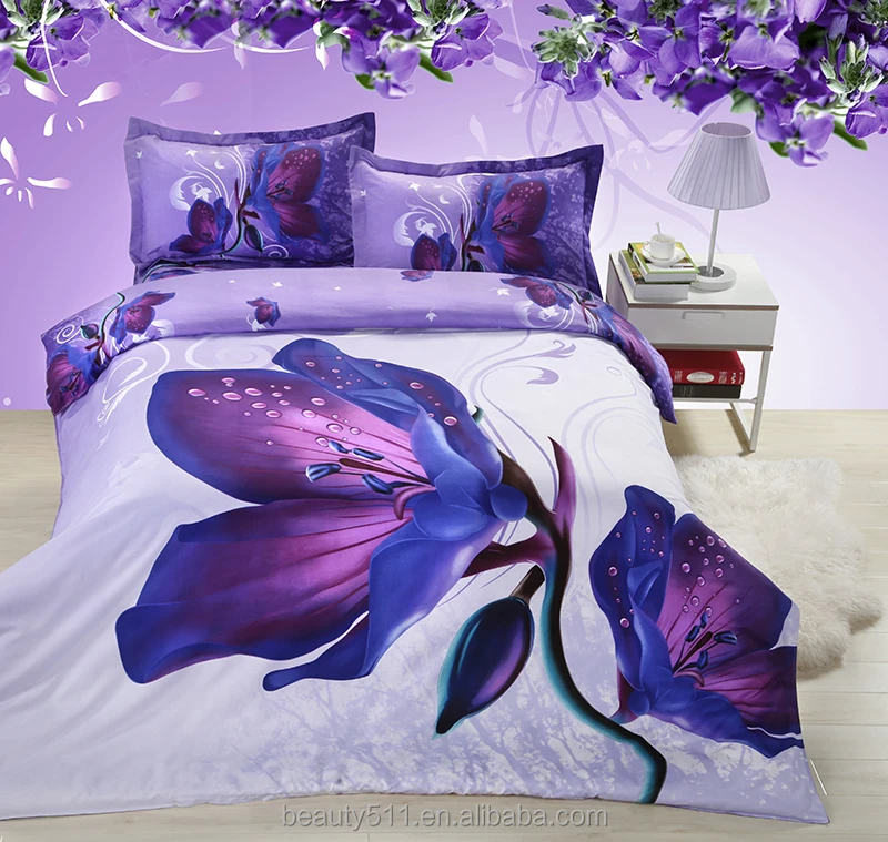 bed cover flower design