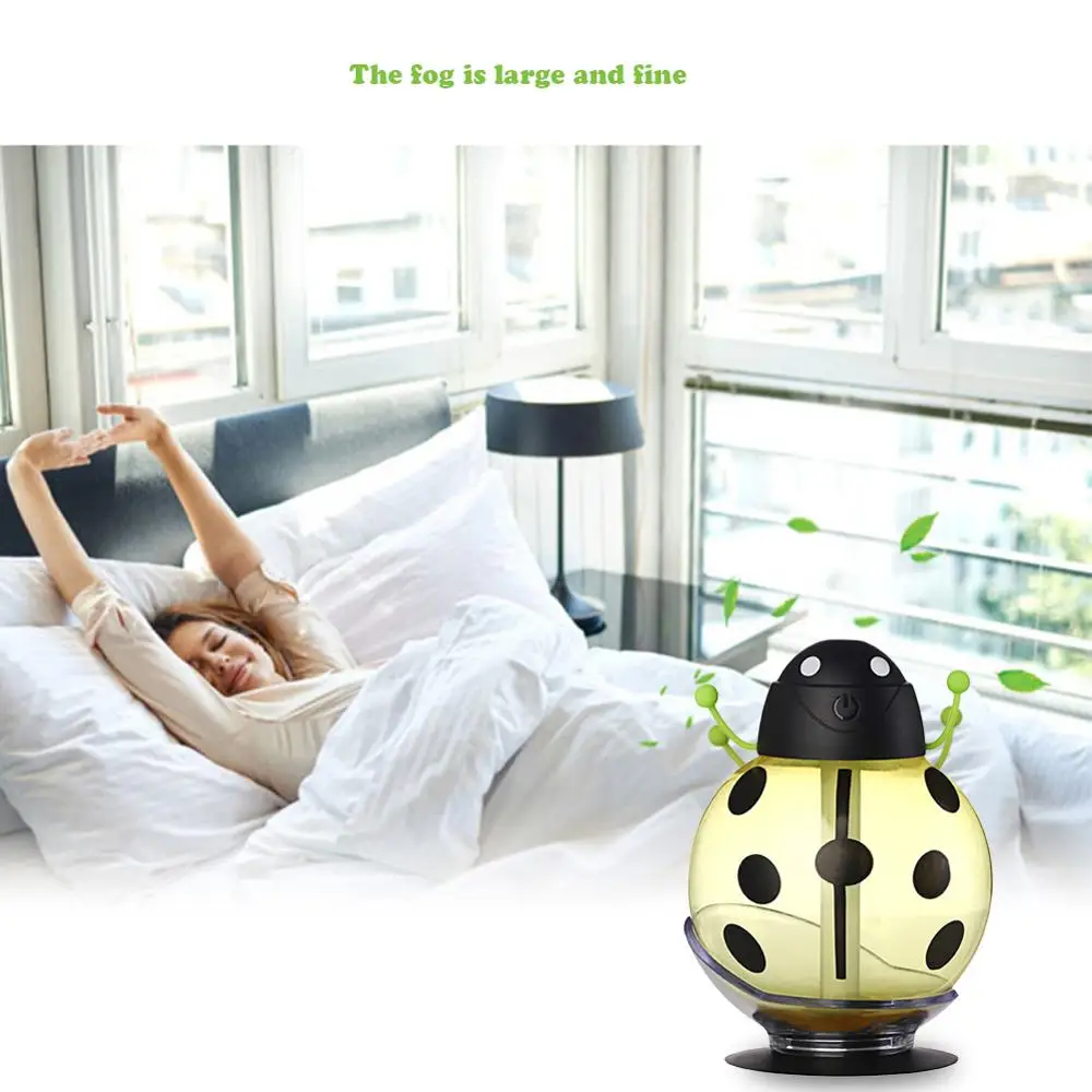 Mini Usb Kumbang Kepik Malam Cahaya Kartun Humidifier Aroma Diffuser