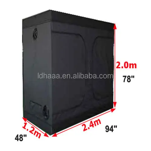 

Manufacturer 600D Grow Tent Hydroponics tent 2.4*1.2*2cm, N/a
