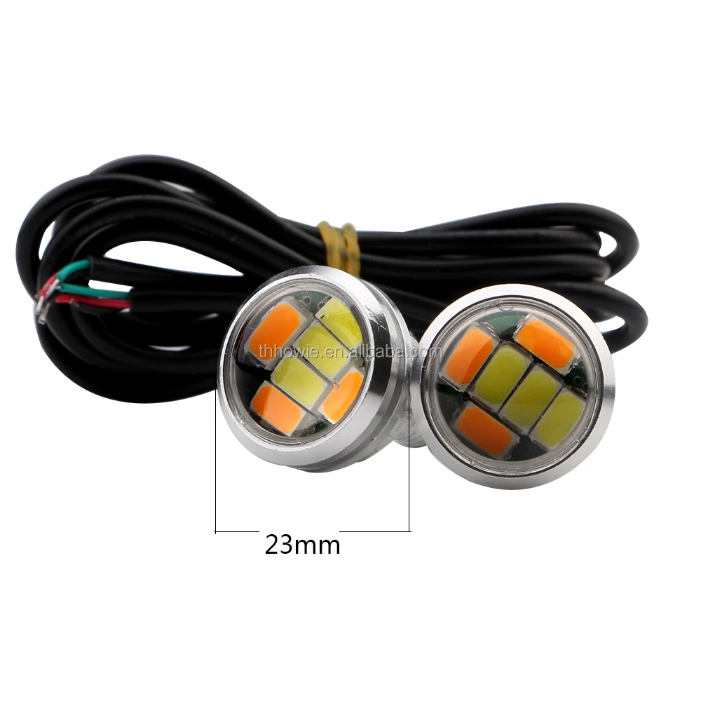 Hawkeye Driving Lights White+amber Dc 12v Car Led Daytime Running Lamp