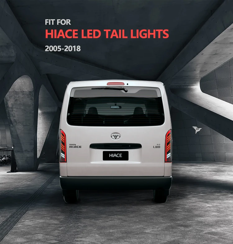 VLAND Manufacturer For Car Tail Lamp For Hiace LED Taillight 2005-2018 For Hiace Tail Light With Sequential Indicator
