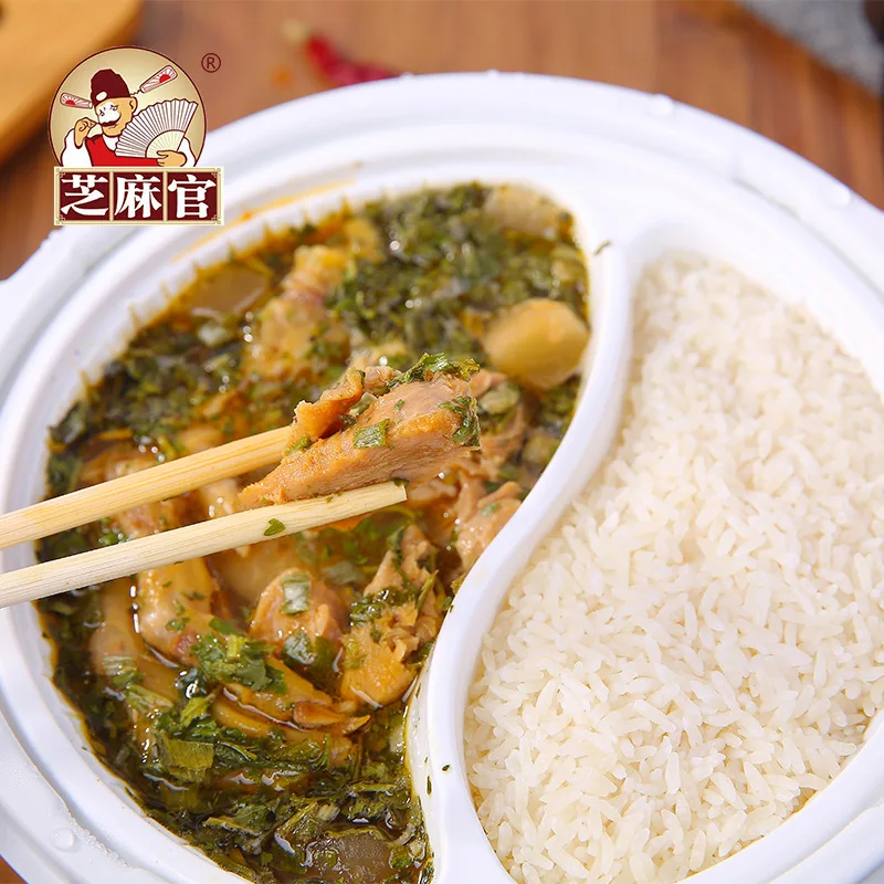 
412g Most Popular Products Self-heating Duck Soup Cuisine Instant Rice 