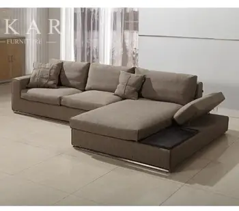 Stile semplice marrone tessuto divano divano design con teapoy buy ... Divani marroni tessuto