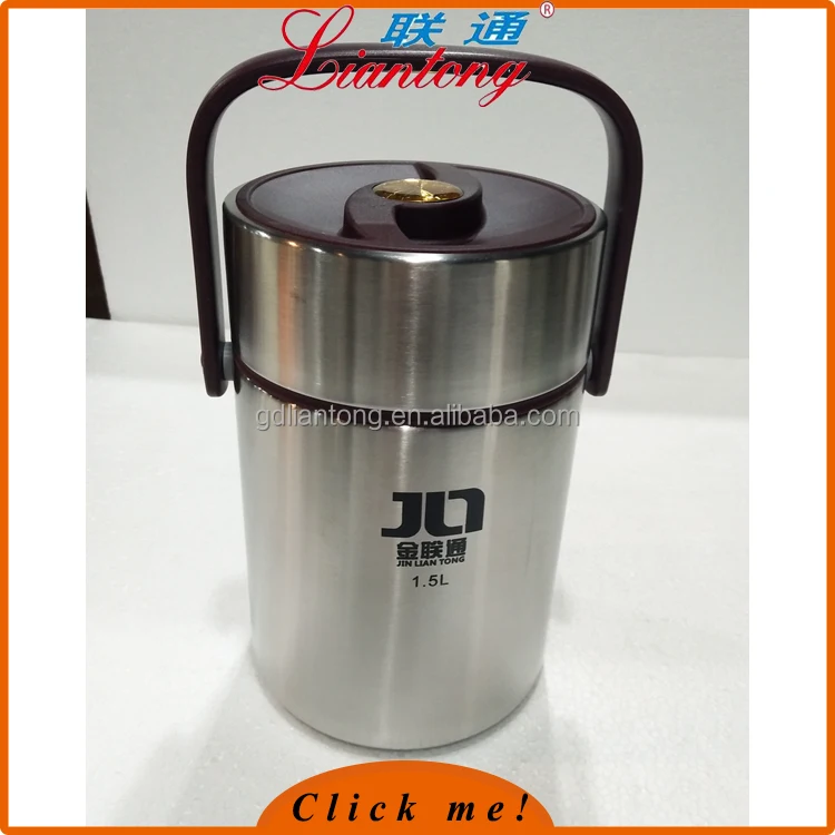 
1.5L 2.0L Stacking food flask Insulated Food Carrier Stainless Steel food Container with sealing lid 