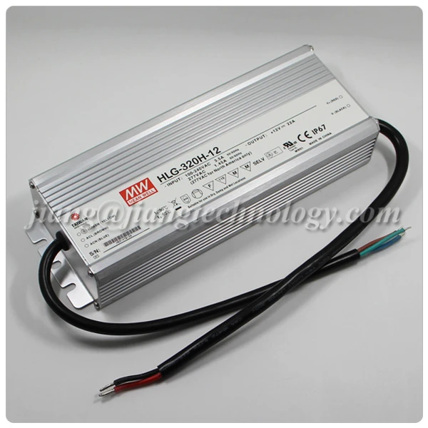 Meanwell IP67 Waterproof LED Driver HLG-320H-12 320W 20A 12 Volt LED Driver
