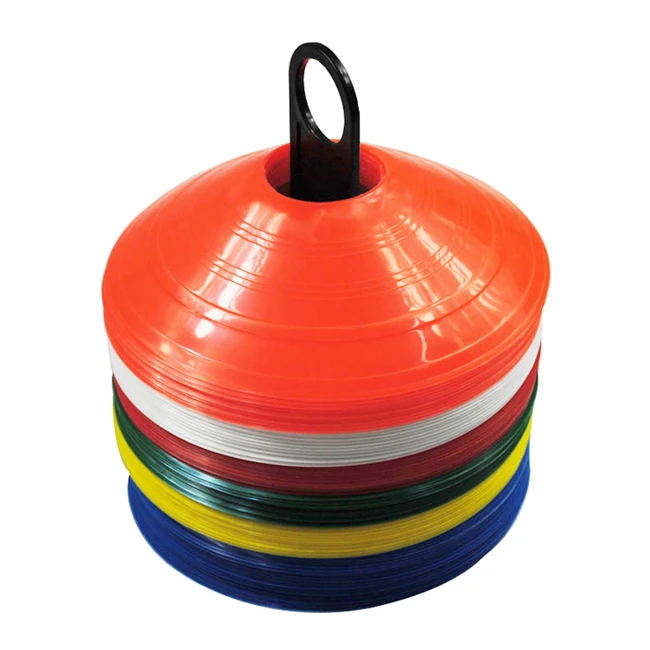 perfect for soccer football & any ball game pack of 50 field markers disc mini training agility cones