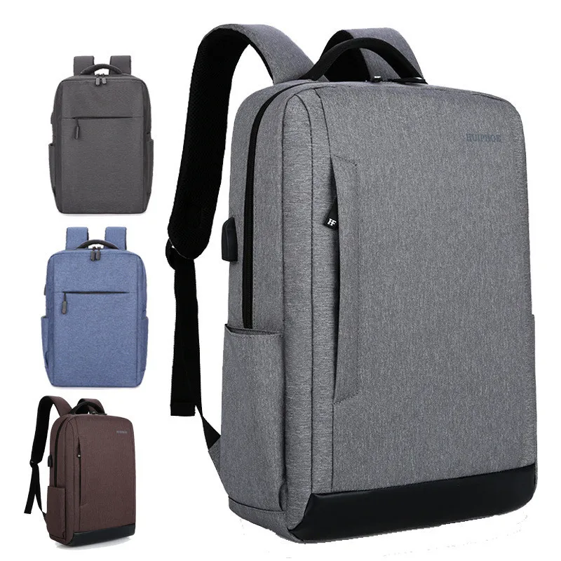 

Hot Selling Polyester Waterproof College School Laptop Bags Men's Business USB Trendy Backpack, As the picture display