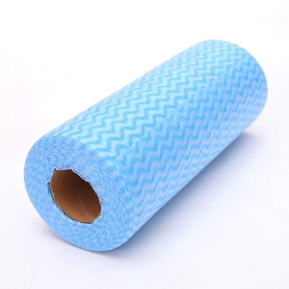 

BSCI ISO9001 Wave printed microfiber disposable cleaning cloth roll