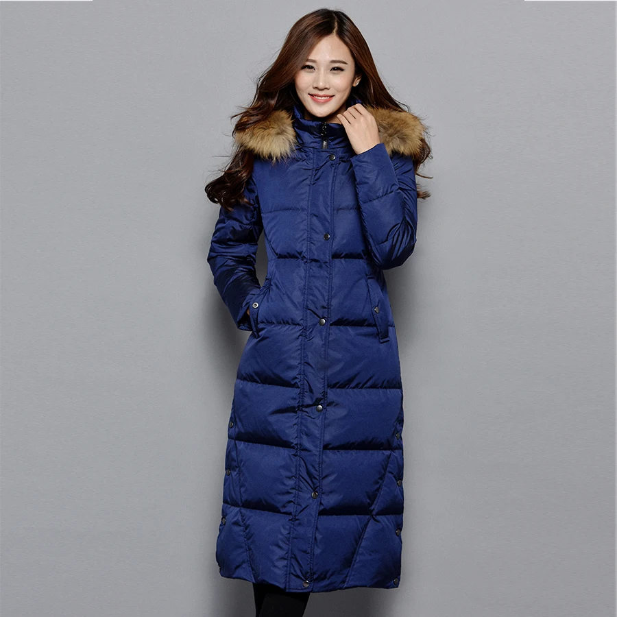 JIAJIAQIN white duck down long coat down jacket to keep warm font b winter b font