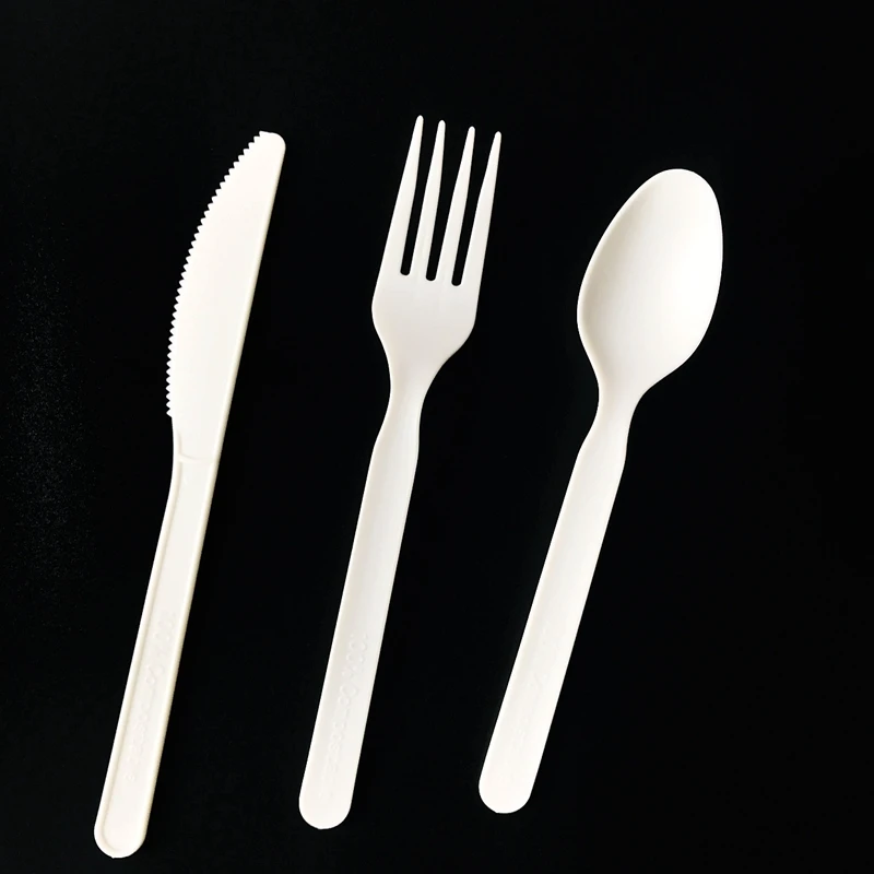 
6.5 INCH CPLA fork with customized bio. bag wrapped 