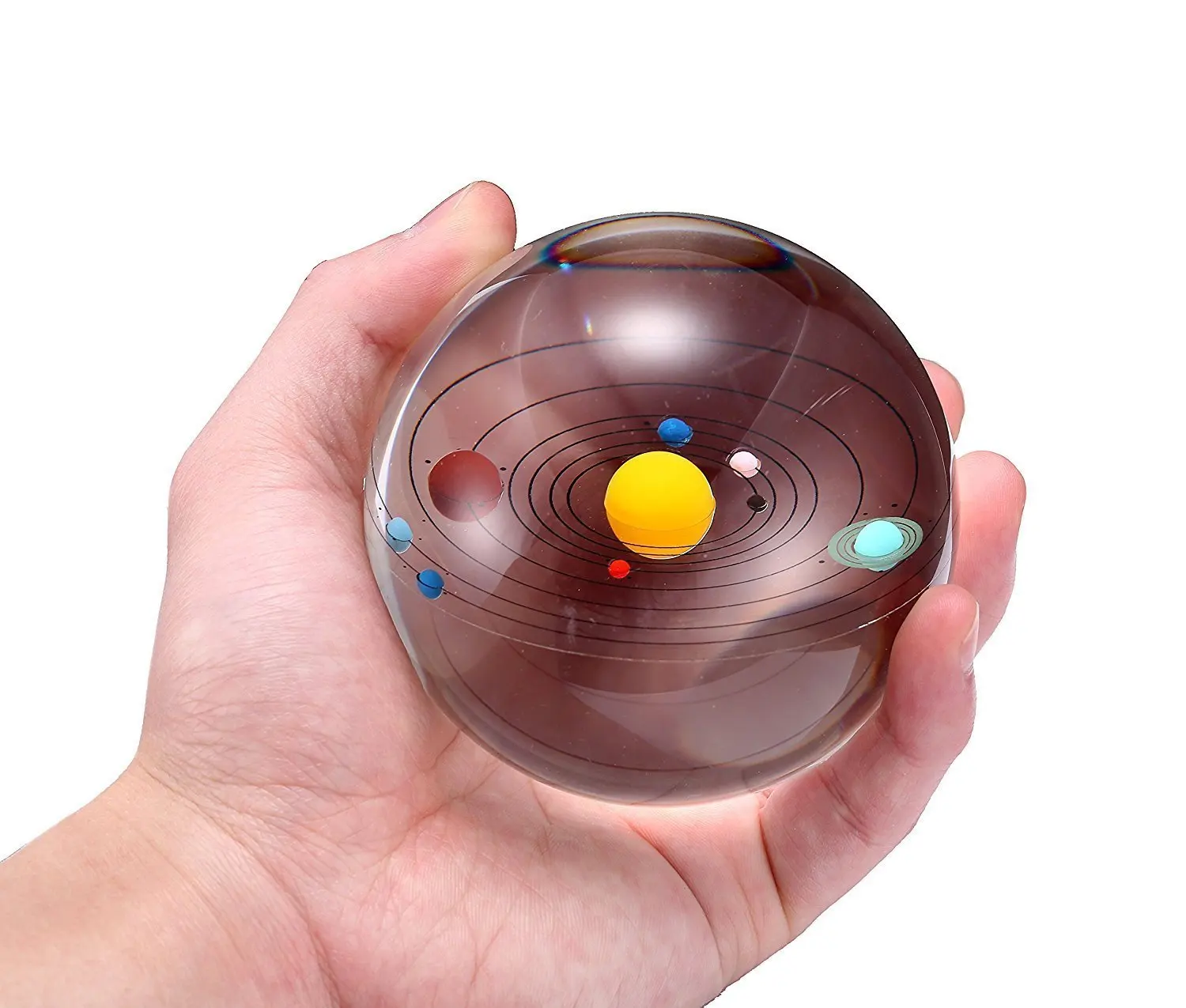 Buy Solar System Crystal Ball 80mm With 3d Laser Engraved