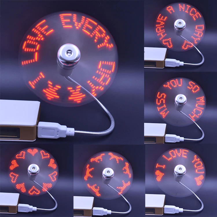 New Arrived Rohs Certificated Programmable Portable Led Car Fan Usb Message Fan Software Buy