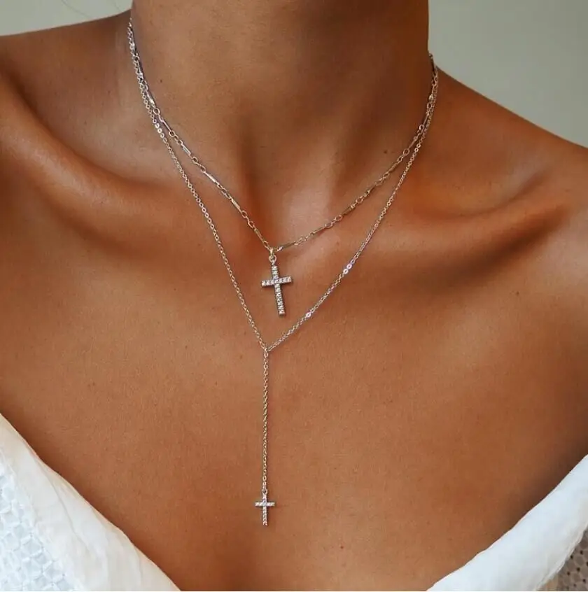 

fashion cross necklace for women wholesale N81181, Picture shows