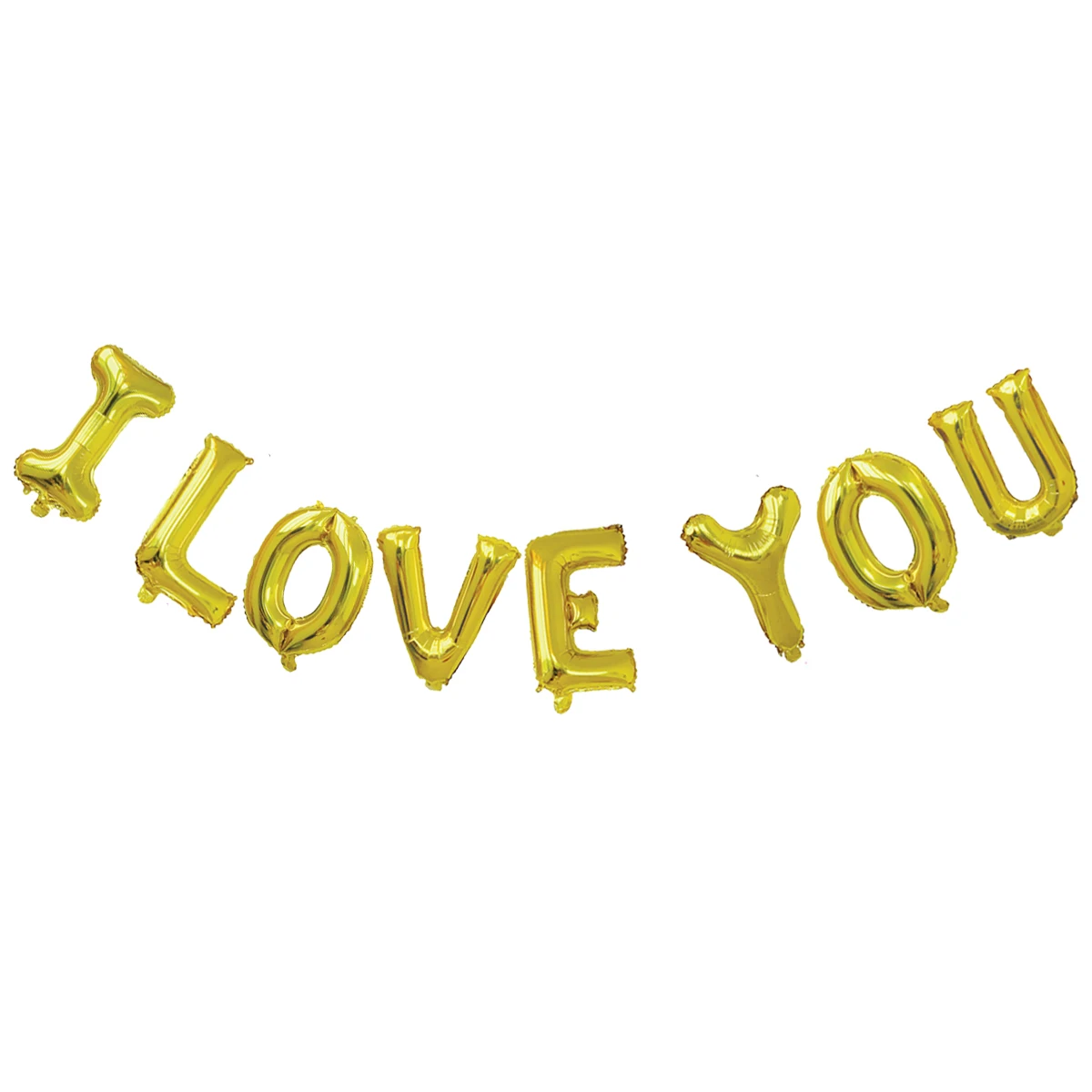 gold foil love balloons