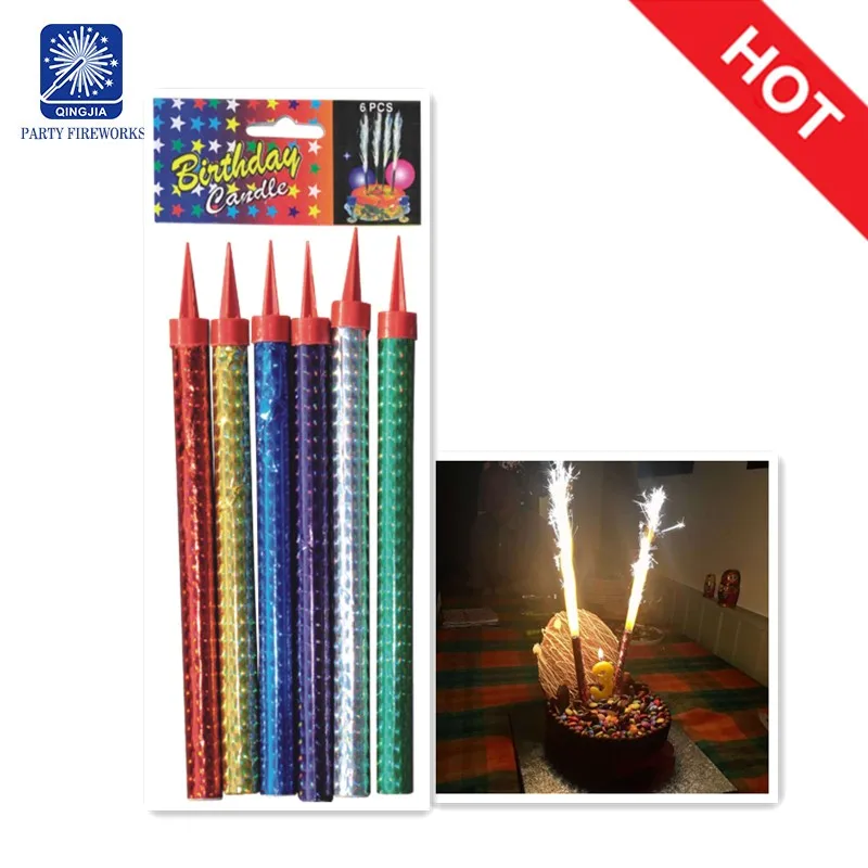 18cm Ice Fountain Birthday Cake Sparkler Candles Fireworks For
