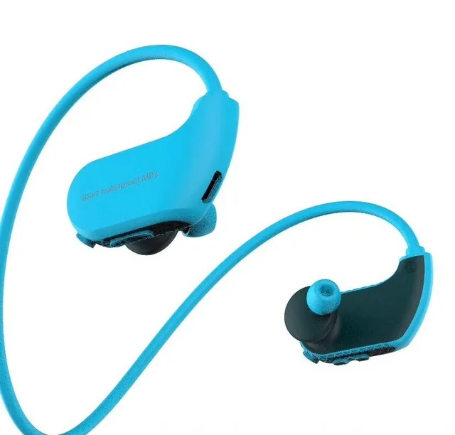 

4GB&8GB Wireless head-mounted swimming mp3 diving waterproof sports MP3 player New head-mounted sports waterproof MP3, Black/blue